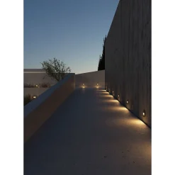 Beneito & Faure Spot Encastrable<- Mis R Wall 3W LED Spot encastrable, Applique murale ronde IP65 Interrupteur 2700K/3200K/4000K - Corten