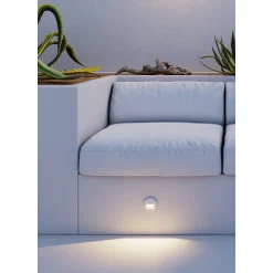 Beneito & Faure Spot Encastrable<- Mis R Wall 3W LED Spot encastrable, Applique murale ronde IP65 Interrupteur 2700K/3200K/4000K - Corten