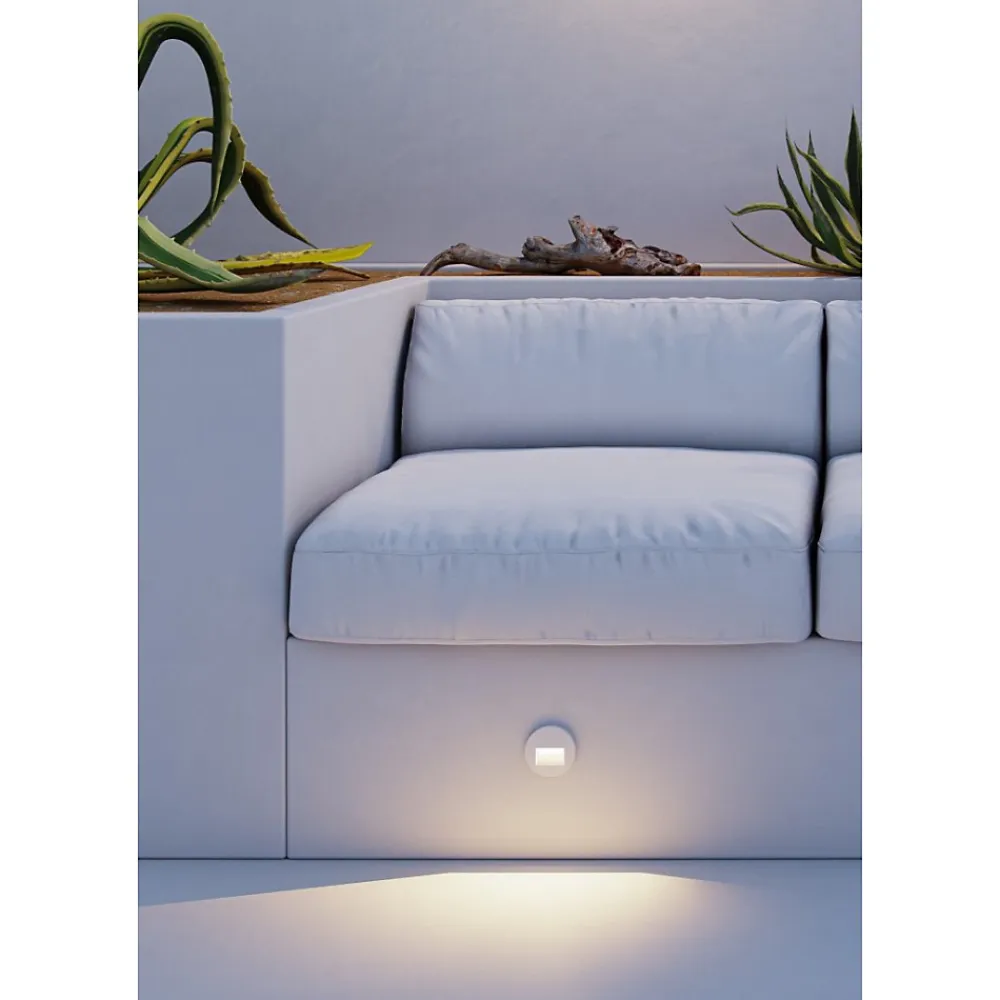 Beneito & Faure Spot Encastrable<- Mis R Wall 3W LED Spot encastrable, Applique murale ronde IP65 Interrupteur 2700K/3200K/4000K - Corten