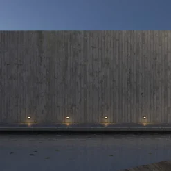 Beneito & Faure Spot Encastrable<- Mis R Wall 3W LED Spot encastrable, Applique murale ronde IP65 Interrupteur 2700K/3200K/4000K - Corten