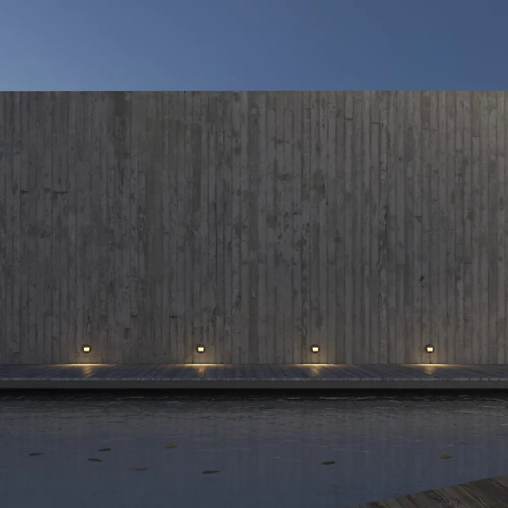 Beneito & Faure Spot Encastrable<- Mis R Wall 3W LED Spot encastrable, Applique murale ronde IP65 Interrupteur 2700K/3200K/4000K - Corten