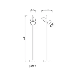 Borne Extérieure Et Potelet<Borne Led extérieure 90 cm 2xGX53 - Mantra - Everest