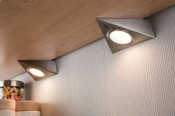 Paulmann Spot Sous Meuble<Éclairage sous-meubles LED 3x2,8W 140x110mm 3x170lm 230/12V carré Acier brossé