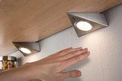 Paulmann Spot Sous Meuble<Éclairage sous-meubles LED 3x2,8W 140x110mm 3x170lm 230/12V carré Acier brossé