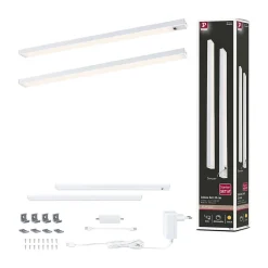 Online Paulmann Éclairage sous-meubles LED Inline Kit de démarrage 3000K gradable 2x4W 350x26mm 2x350lm 230/24V Blanc dépoli