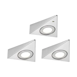 Sale Paulmann Éclairage sous-meubles LED Trias Détecteur de proximité Kit de 3 3x2,7W 135x132mm 3x185lm 230/12V Acier brossé