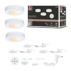 Outlet Paulmann Éclairage sous-meubles LED Batuno 3x2,1W 70mm 3x180lm 230/24V Blanc