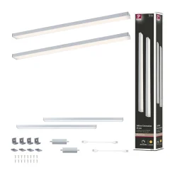 Paulmann Spot Sous Meuble<Éclairage sous-meubles LED Inline Kit d'extension 3000K gradable 2x4W 350x26mm 2x350lm 24V Chrome mat