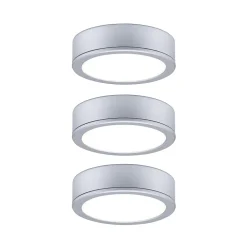 New Paulmann Éclairage sous-meubles LED Pukk 3x3,5W 65mm 3x210lm 230V rond Chrome mat