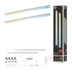 Paulmann Spot Sous Meuble<Éclairage sous-meubles LED Inline Kit de démarrage Tunable White 2x4W 350x26mm 2x350lm 230/24V Chrome mat