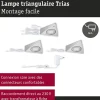 Clearance Paulmann Éclairage sous-meubles LED Trias Détecteur de proximité Kit de 3 3x2,7W 135x132mm 3x185lm 230/12V Acier brossé