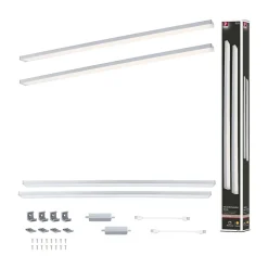 Paulmann Spot Sous Meuble<Éclairage sous-meubles LED Inline Kit d'extension 3000K gradable 2x6W 550x26mm 2x500lm 24V Chrome mat