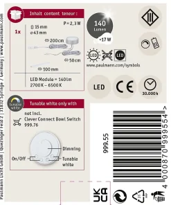Sale Paulmann Clever Connect Spot LED Medal Tunable White 2,3W Chrome mat