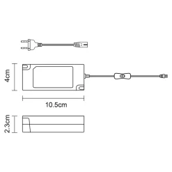 Best GoodHome Conducteur Fidalgo IP20 24W H.2,4xL.10,5xl.4cm blanc