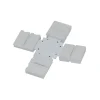 Best GoodHome Connecteur en croix pour ruban LED Waldeck IP20 12V L.5xl.5cm blanc mat