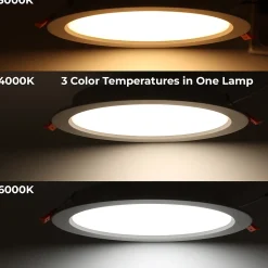 Alpinaluz Spot Encastrable<Downlight LED circulaire encastrable 25W découpe 190mm 115 lmW IP20 CCT sélectionnable 3000K4000K6000K