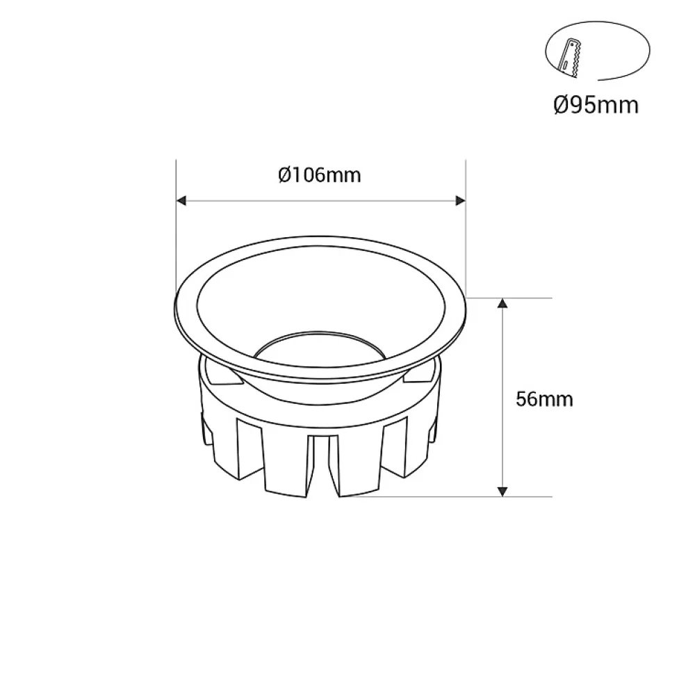 Alpinaluz Downlight LED 15W, température de couleur réglable, rond, utilise une puce Osram et un pilote KGP, Blanc