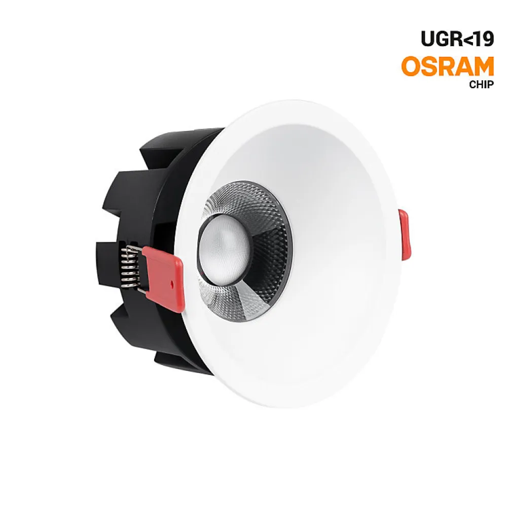 Alpinaluz Downlight LED 15W, température de couleur réglable, rond, utilise une puce Osram et un pilote KGP, Blanc