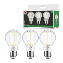 Clearance Paulmann Eco-Line Filament 230 V Ampoule LED E27 Kit de 3 1055lm 5W 3000K Clair