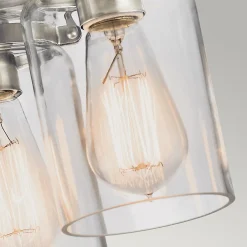 Best Elstead Lighting Elstead Brinley - Plafonnier à 3 ampoules, nickel brossé, E27
