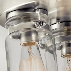 Best Elstead Lighting Elstead Brinley - Plafonnier à 3 ampoules, nickel brossé, E27