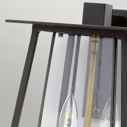 Best Elstead Lighting Elstead Walker - Grande lanterne murale extérieure à 2 ampoules au fini bronze IP44, E14
