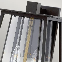 Best Elstead Lighting Elstead Walker - Grande lanterne murale extérieure à 2 ampoules au fini bronze IP44, E14