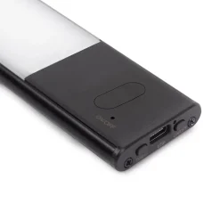 Best Emuca Luminaire LED Kaus Black rechargeable par usb avec capteur tactile, 400mm, Peint en noir, Plastique et Aluminium