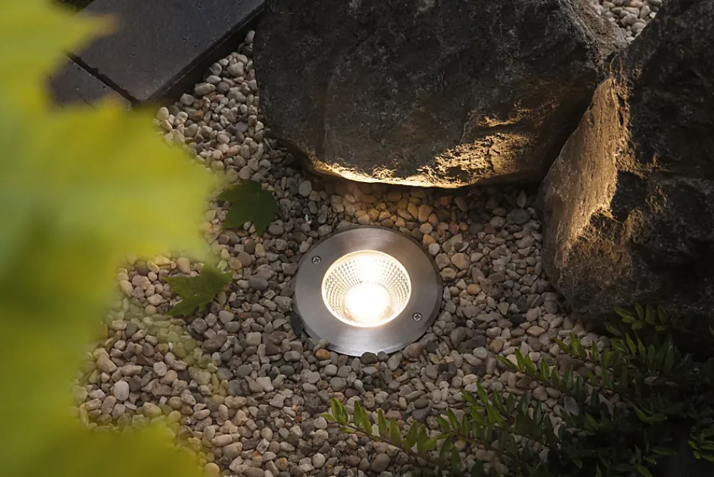 Best Paulmann Encastré de sol LED Vanea résistant à l'eau de mer IP67 rond 100mm 3000K 3,5W 160lm 230V 93 Alu Aluminium