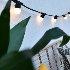3M France Guirlande Lumineuse Extérieure<Guirlande Guinguette E27 - prolongeable - Ampoules interchangeables - Chromex