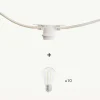3M France Guirlande guinguette Festival E27 - 5m prolongeable - Chromex