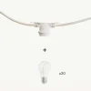 3M France Guirlande guinguette Festival E27 - 10m prolongeable - Chromex