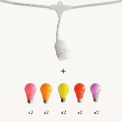 3M France Guirlande Lumineuse Extérieure<Guirlande guinguette Java E27 - 5m prolongeable - Chromex