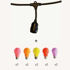 3M France Guirlande Lumineuse Extérieure<Guirlande guinguette Java E27 - 5m prolongeable - Chromex