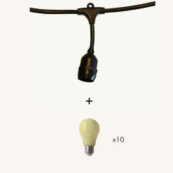 3M France Guirlande Lumineuse Extérieure<Guirlande guinguette Java E27 - 5m prolongeable - Chromex
