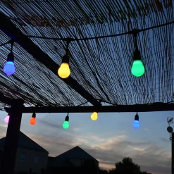 3M France Guirlande Lumineuse Extérieure<Guirlande guinguette Java E27 - prolongeable - Chromex