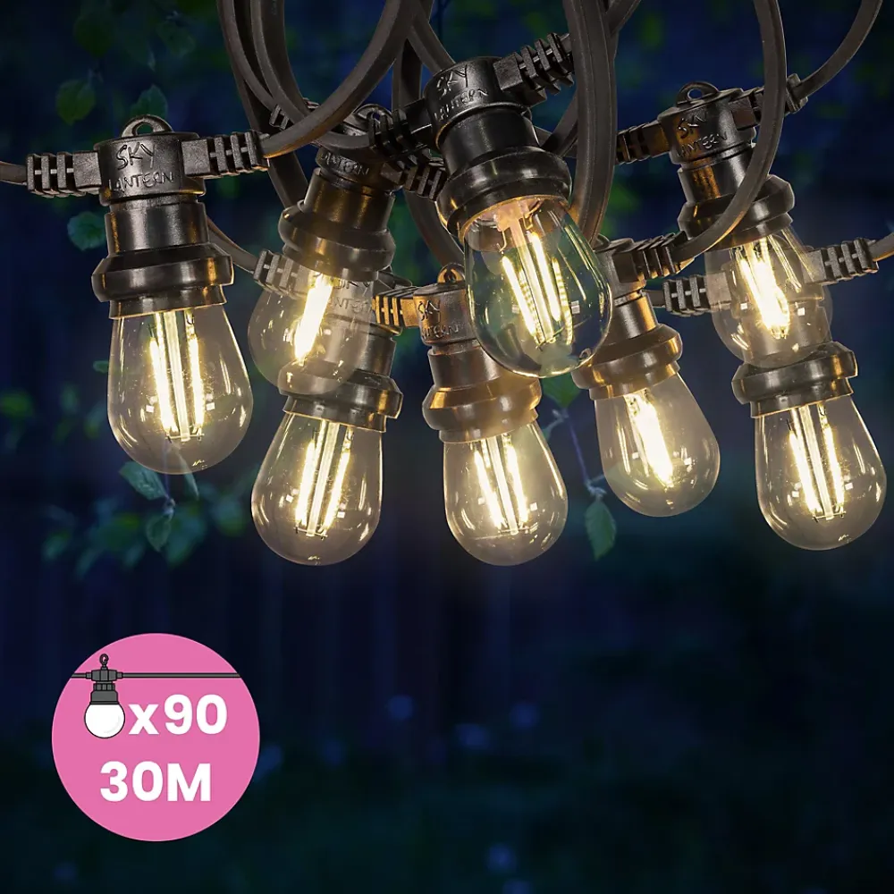 Clearance Skylantern Guirlande Guinguette 30M Filament LED 90 Bulbes