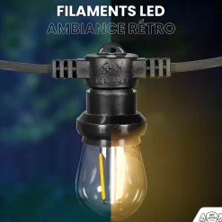 Clearance Skylantern Guirlande Guinguette 30M Filament LED 90 Bulbes