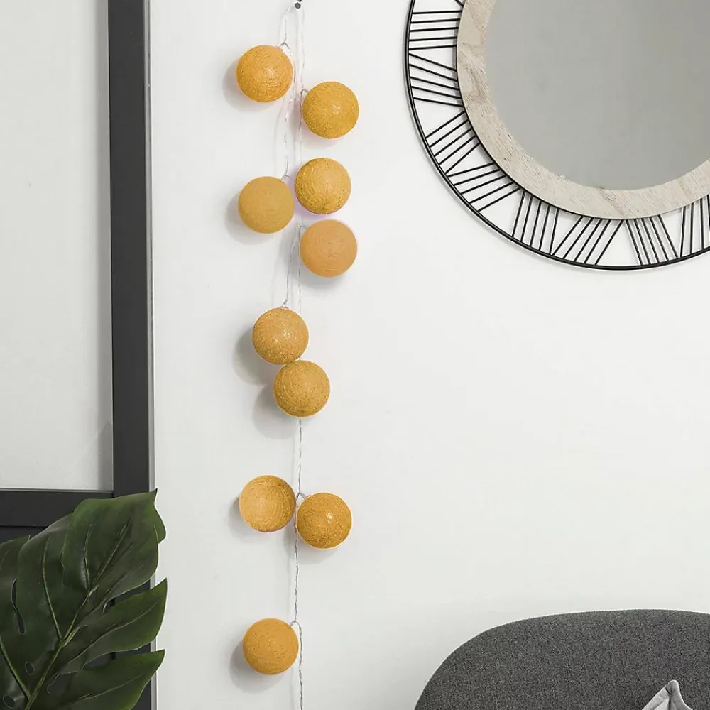 Atmosphera Créateur D'Intérieur Guirlande Lumineuse Intérieure<Guirlande LED 20 boules - jaune ocre L435 cm - Atmosphera
