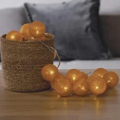 Atmosphera Créateur D'Intérieur Guirlande Lumineuse Intérieure<Guirlande LED 20 boules - jaune ocre L435 cm - Atmosphera