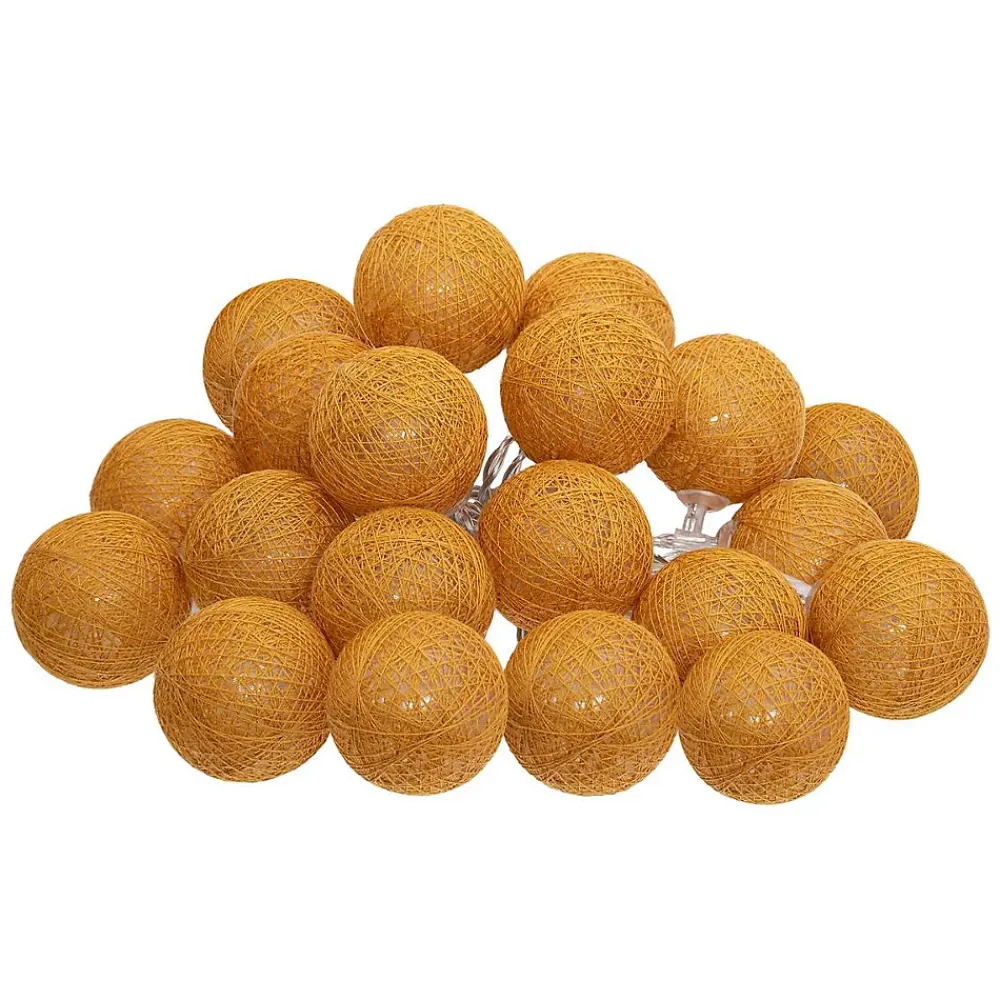 Atmosphera Créateur D'Intérieur Guirlande Lumineuse Intérieure<Guirlande LED 20 boules - jaune ocre L435 cm - Atmosphera