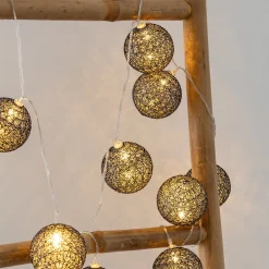 Atmosphera Créateur D'Intérieur Guirlande Lumineuse Intérieure<Guirlande LED 20 boules - noir L435 cm - Atmosphera