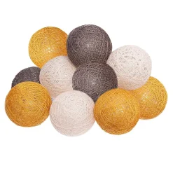 Atmosphera Créateur D'Intérieur Guirlande Lumineuse Intérieure<Guirlande LED à piles 10 boules- Marron- Atmosphera
