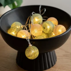 Atmosphera Créateur D'Intérieur Guirlande Lumineuse Intérieure<Guirlande Led pile 16 boules Army D3,5cm - Atmosphera