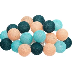 Atmosphera Créateur D'Intérieur Guirlande Lumineuse Intérieure<Guirlande Led Secteur 20 Boules Assortiments D 6 Box- Bleu vert marron- Atmosphera