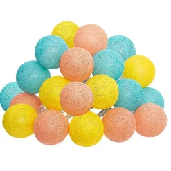 Atmosphera Créateur D'Intérieur Guirlande Lumineuse Intérieure<Guirlande Led Secteur 20 Boules Assortiments D 6 Box- Bleu vert marron- Atmosphera