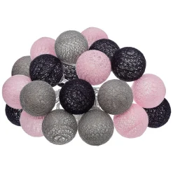 Atmosphera Créateur D'Intérieur Guirlande Lumineuse Intérieure<Guirlande Led secteur Pinky 20 boules D6cm - Atmosphera