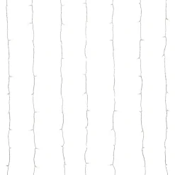 New Guirlande lumineuse rideaux intérieur et extérieur 240 LED blanc glacé IP20 et IP44 3.6W L.13.5m câble transparent