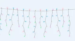 Konstsmide Guirlande Lumineuse Extérieure|Rideau Lumineux<Guirlande lumineuse rideau connectée 100 LED multicolores intérieur et extérieur L.190 cm - 8,4W RGB câble transparent IP44