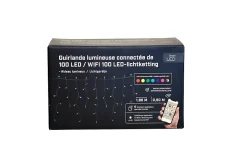 Konstsmide Guirlande Lumineuse Extérieure|Rideau Lumineux<Guirlande lumineuse rideau connectée 100 LED multicolores intérieur et extérieur L.190 cm - 8,4W RGB câble transparent IP44